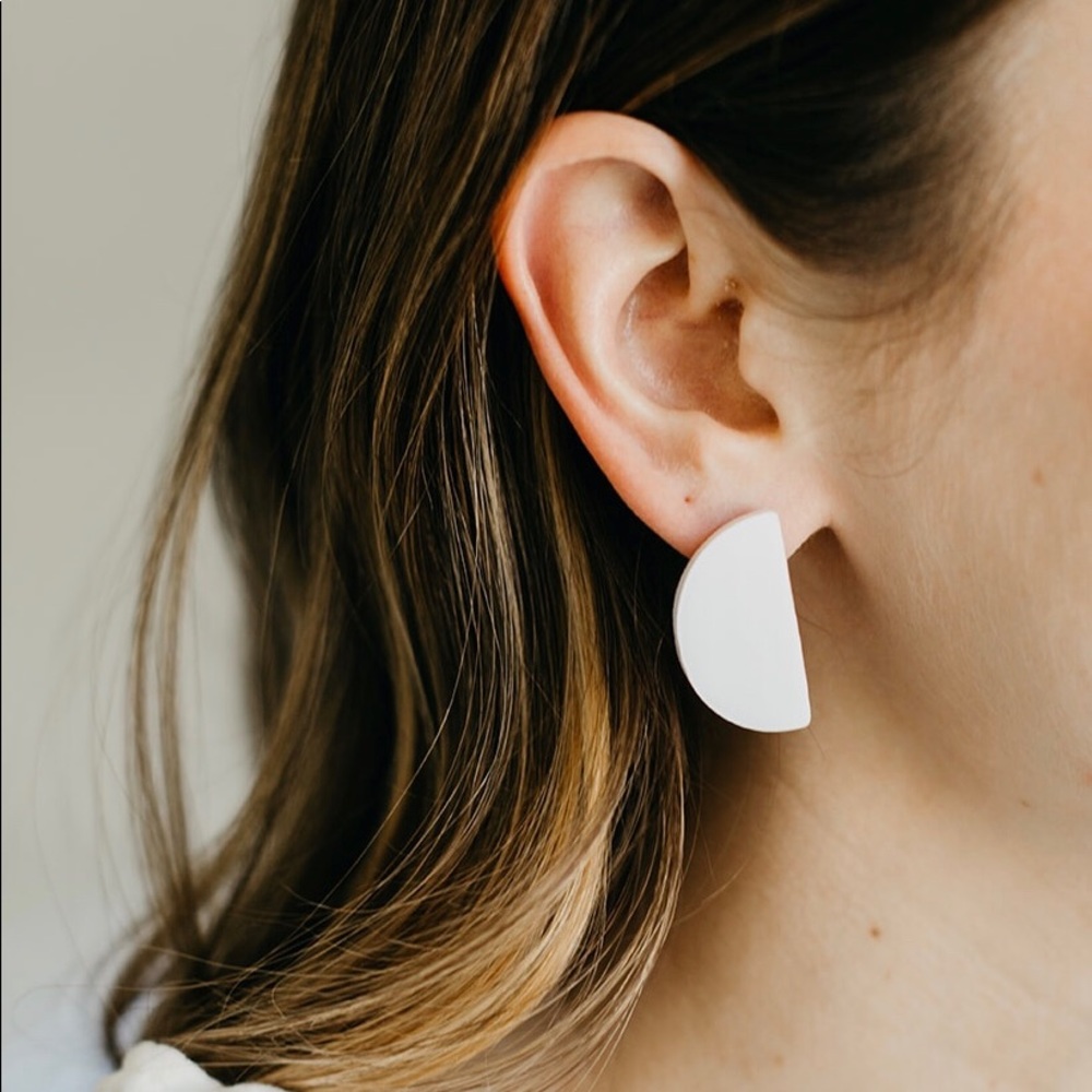 handmade polymer clay statement earrings